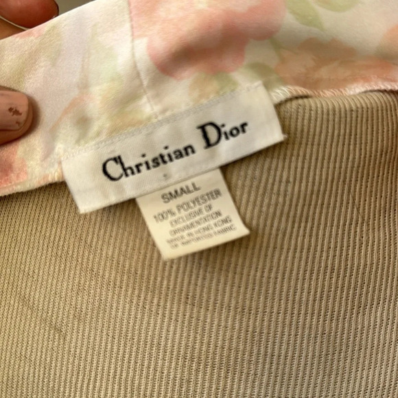Christian Dior vintage rose floral robe size small - Picture 5 of 14